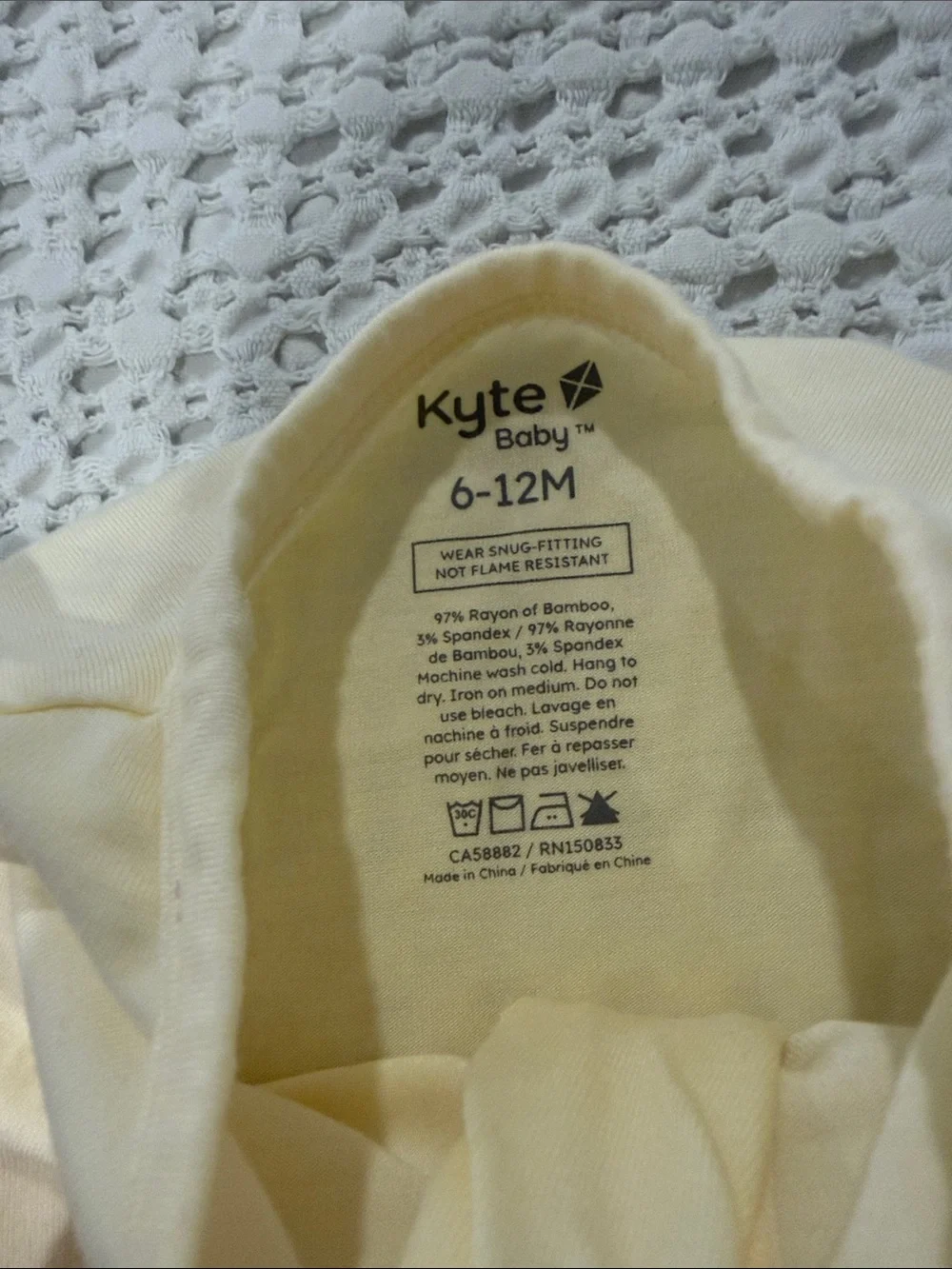 Kyte BABY Pale Yellow Footed One-Piece Zip Pajama